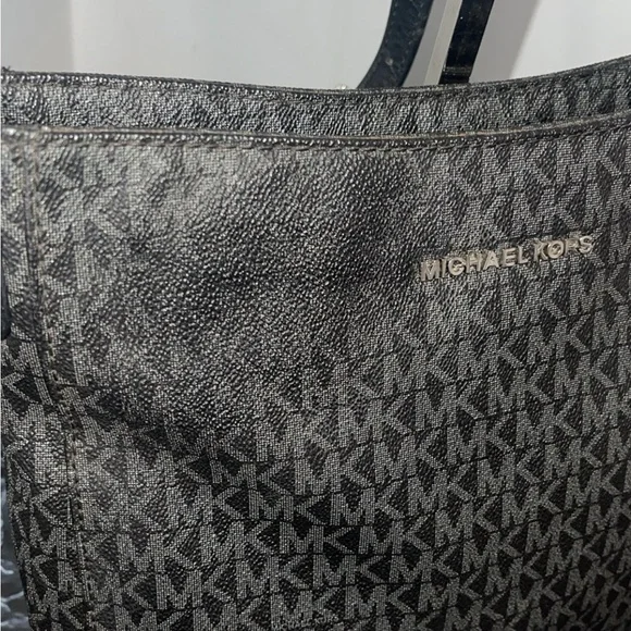 MICHAEL KORS Crossbody Bag Signature Jet Set Messenger Black AUTHENTIC - Picture 7 of 12